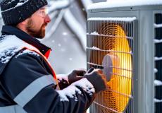 HVAC technician in DC specializing in maintenance and repair to enhance energy efficiency during the winter season.